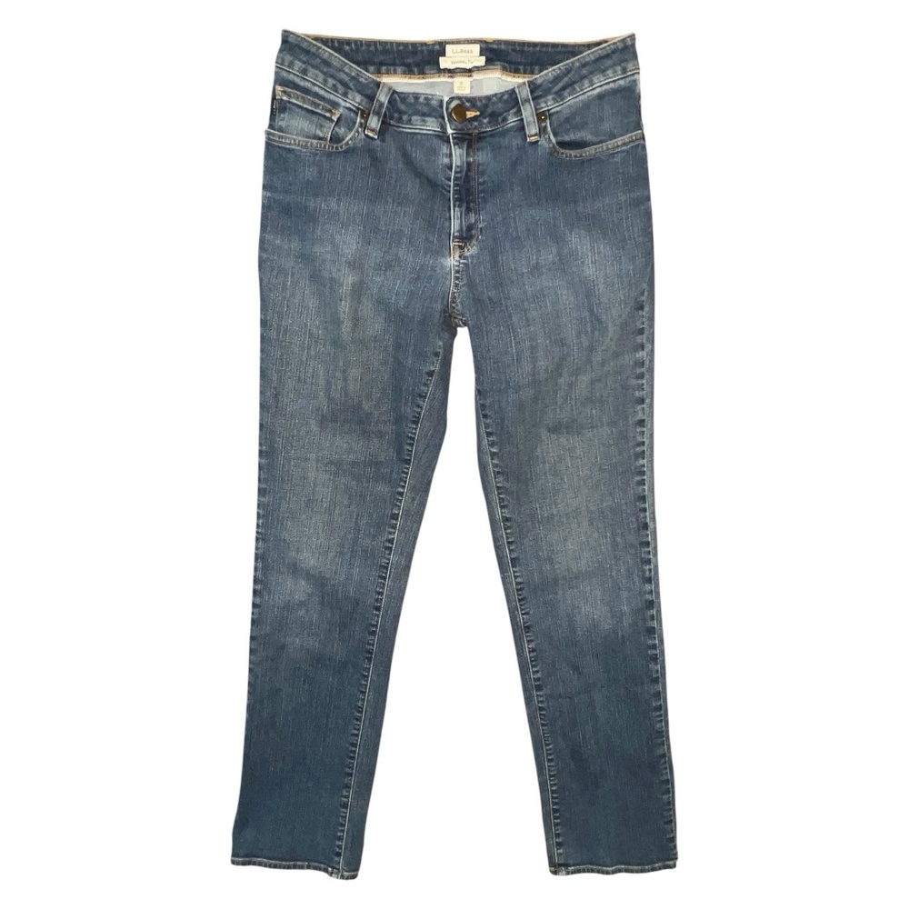 LL Bean Jeans 6MT Favorite Fit Blue Mid Rise‎ Stretch Denim Medium Wash Classic
